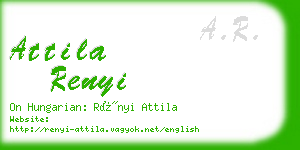 attila renyi business card